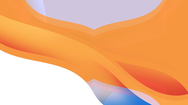 Abstract Orange Waves — Calm, White