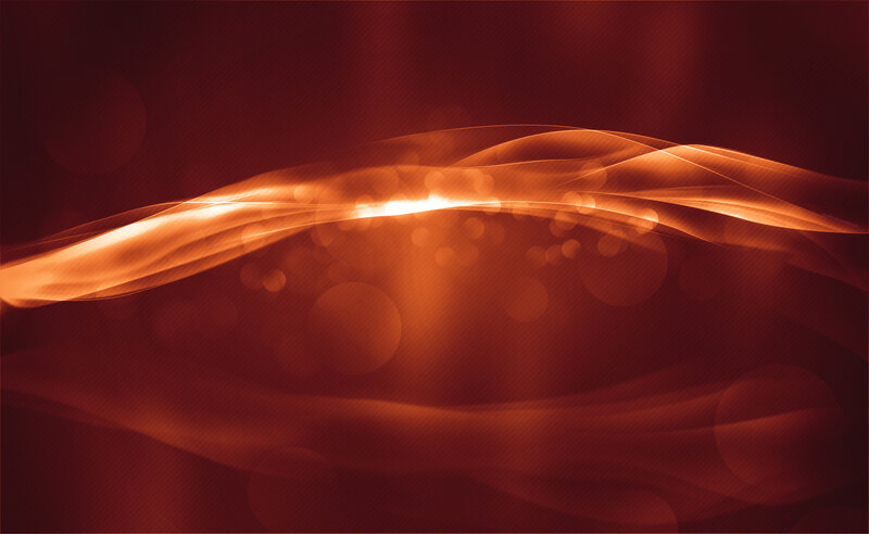 Abstract Orange Waves — Dynamic, Digital Art