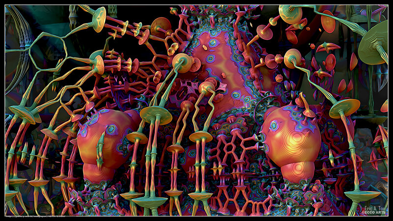 Abstract organic digital art