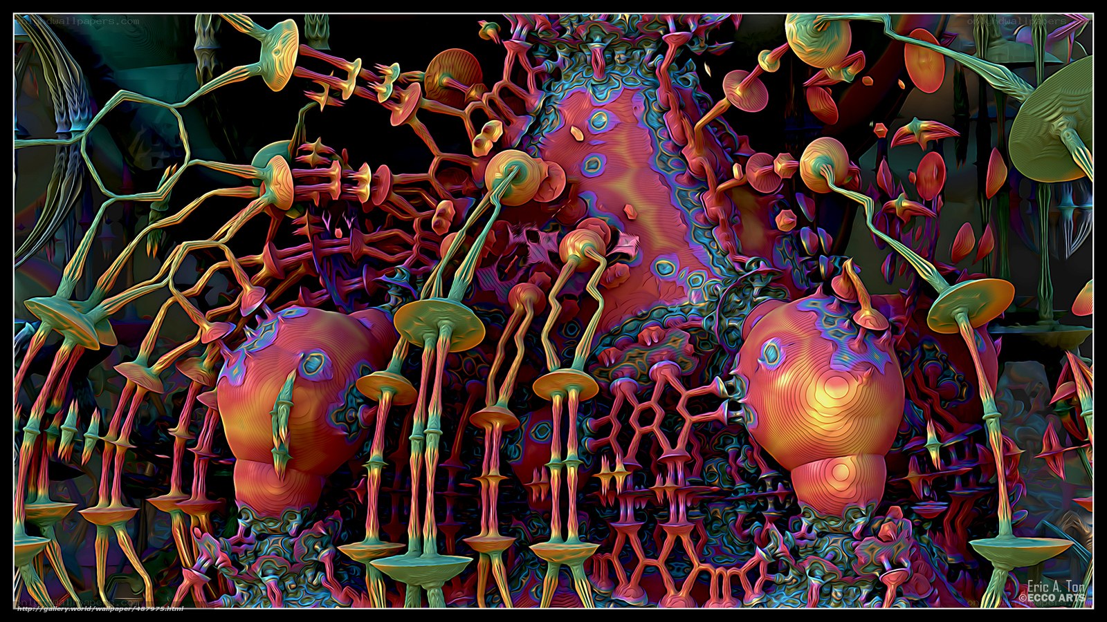 Abstract organic digital art