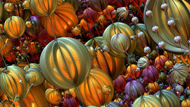 Abstract Organic Forms — Gold