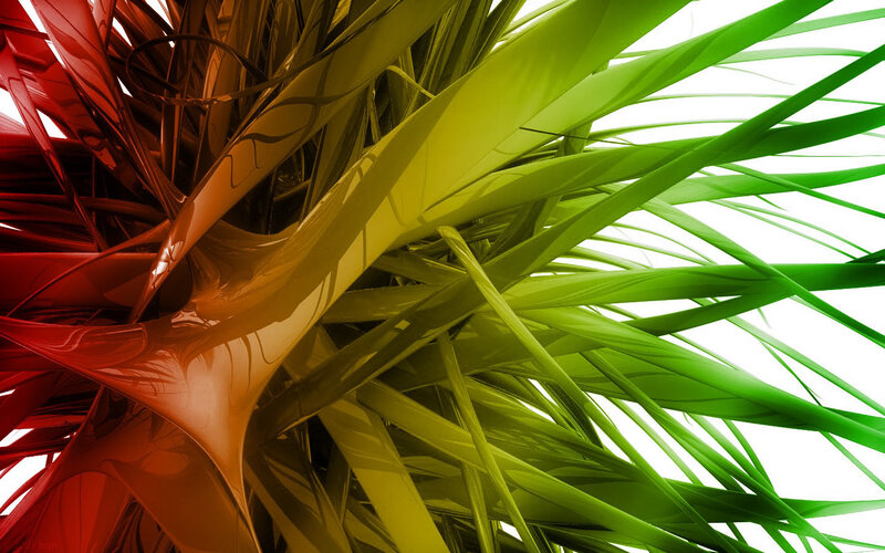 Abstract Organic Forms — Red