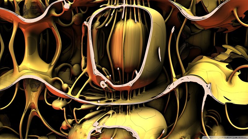 Abstract Organic Forms — Yellow