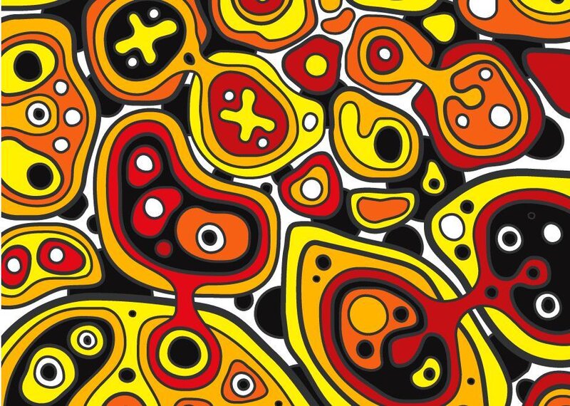 Abstract Organic Shapes — Yellow