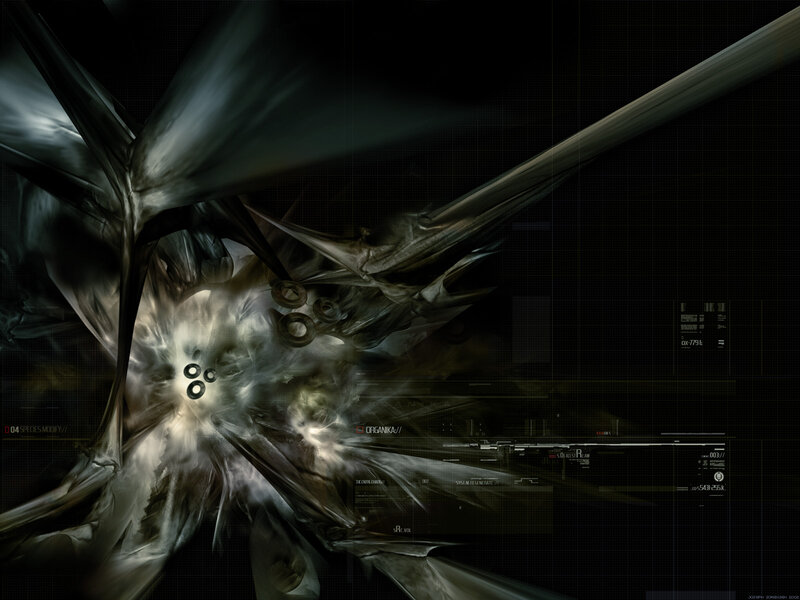 Abstract Organic Structure — Black