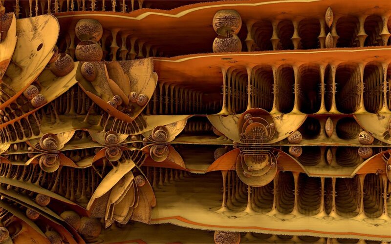 Abstract Organic Structure — Brown