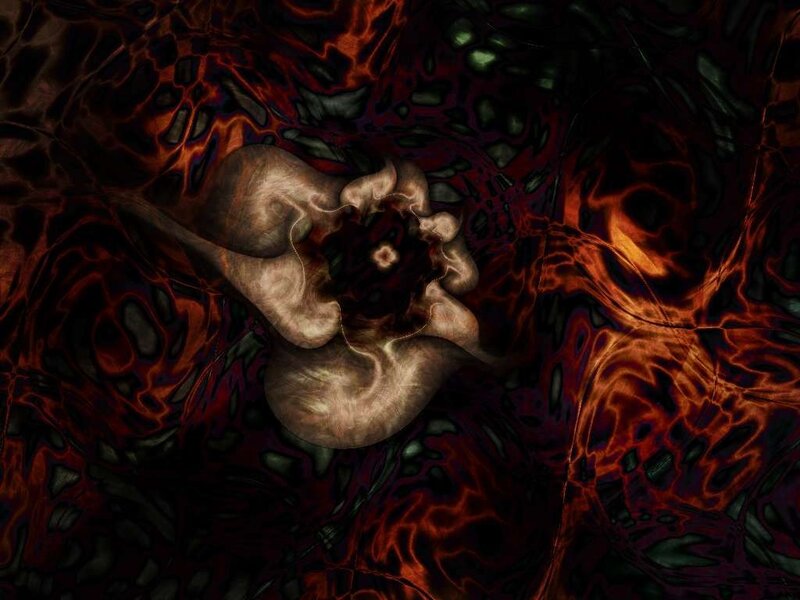 Abstract organic swirls in dark tones