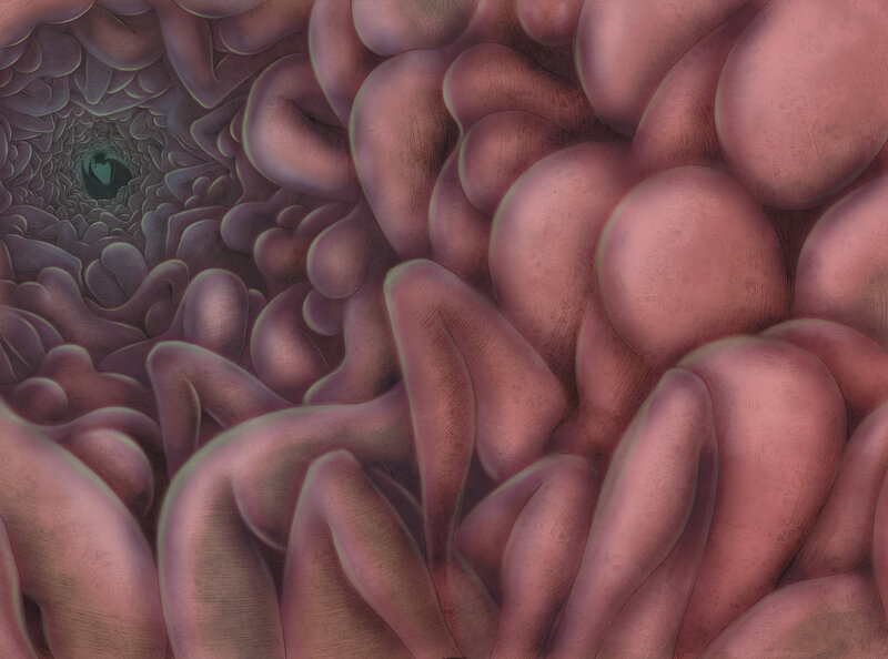 abstract organic tunnel