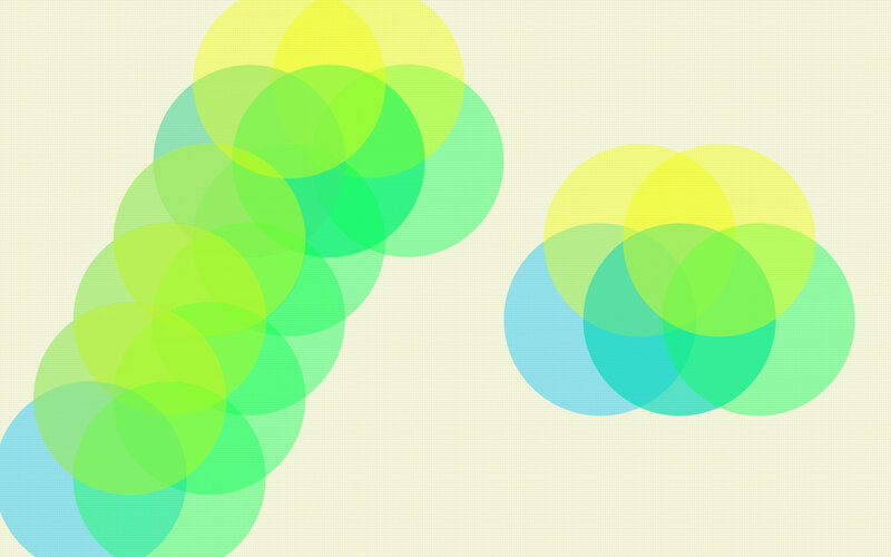 Abstract overlapping circles