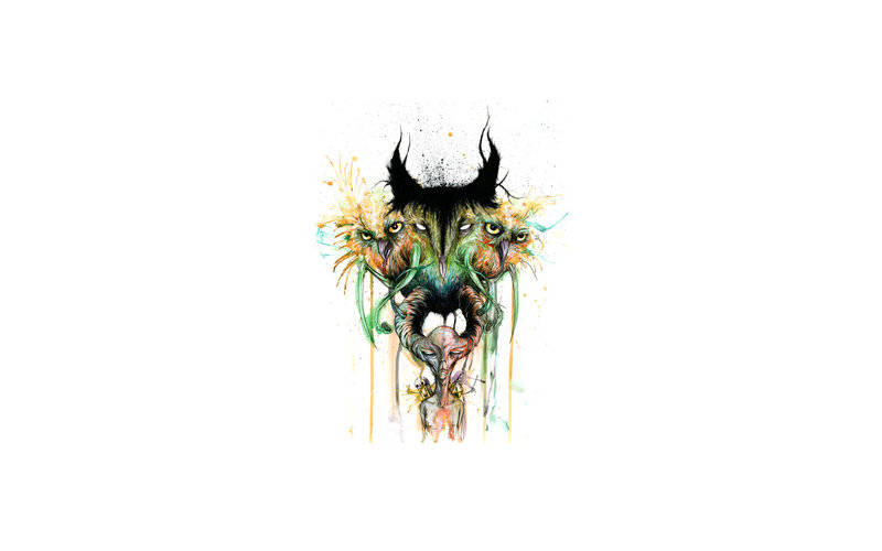 abstract owl creature art