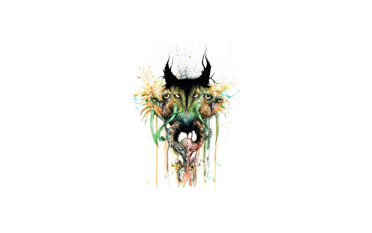 abstract owl creature art