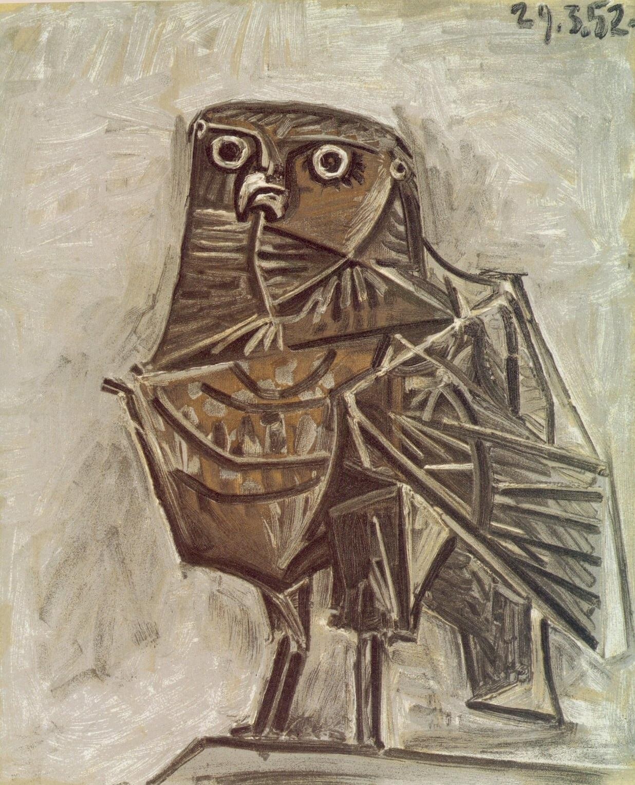 Abstract owl painting