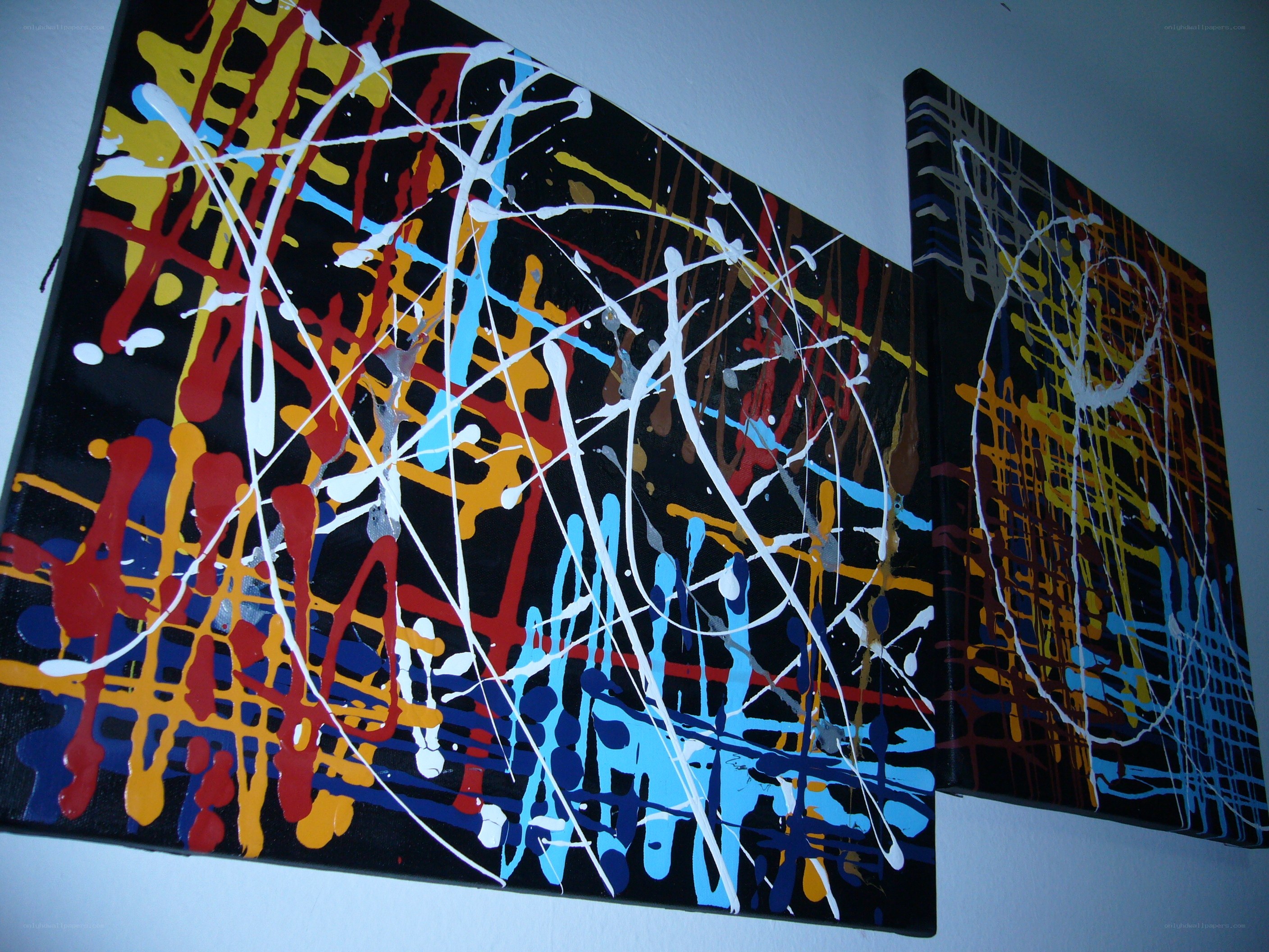abstract paint splatter art