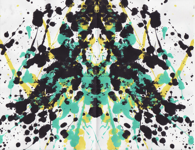 Abstract paint splatter art