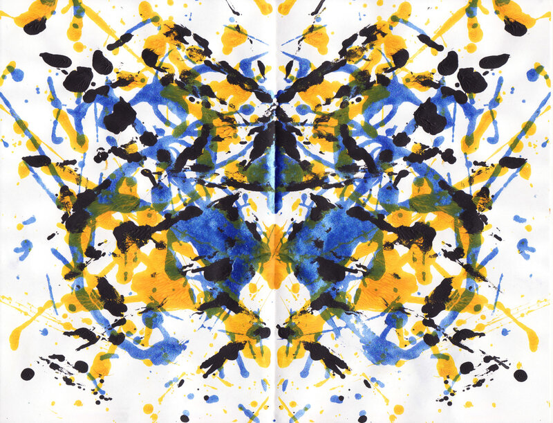 Abstract paint splatter art