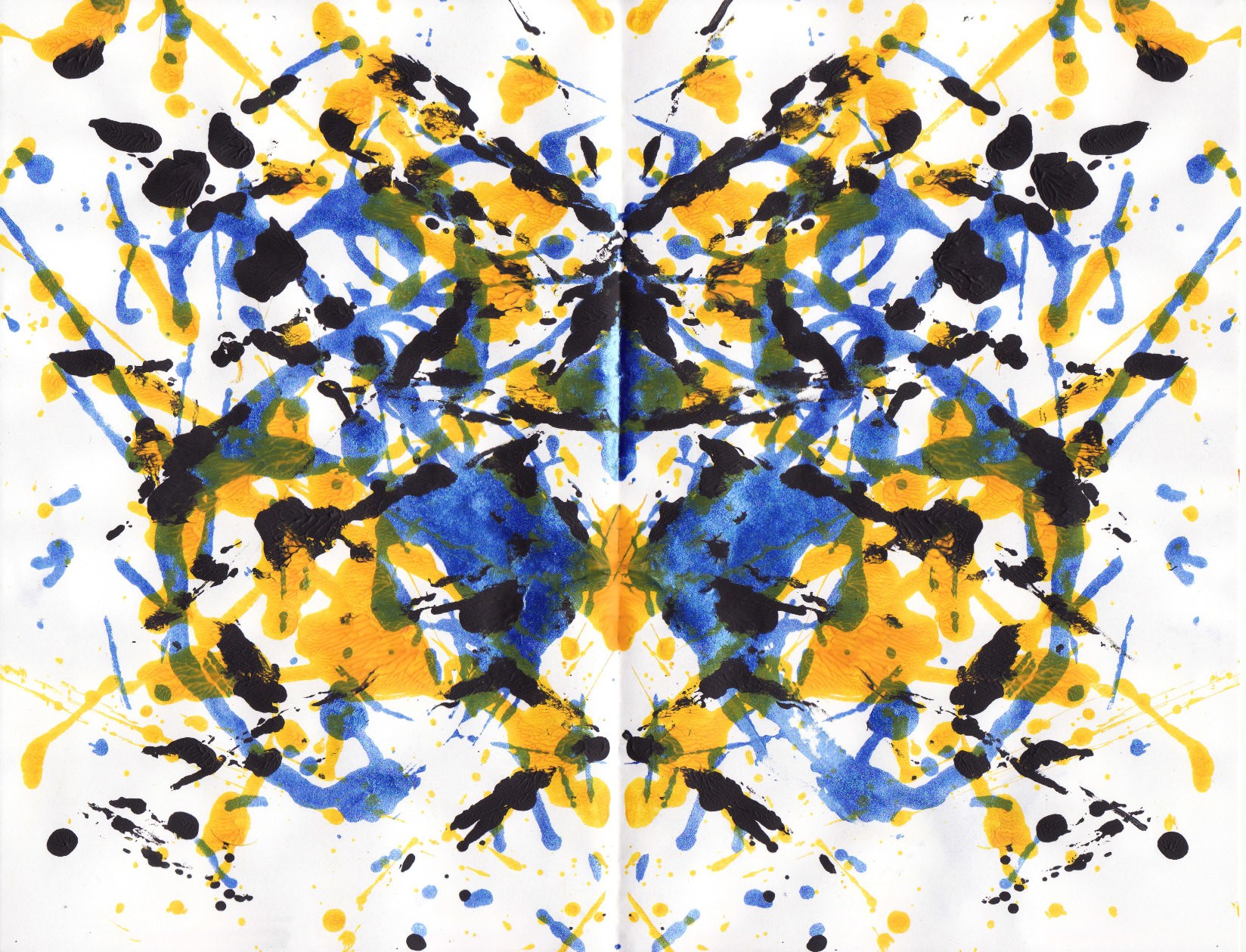 Abstract paint splatter art