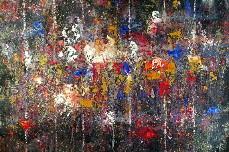 Abstract Paint Splatter — Black, Chaotic