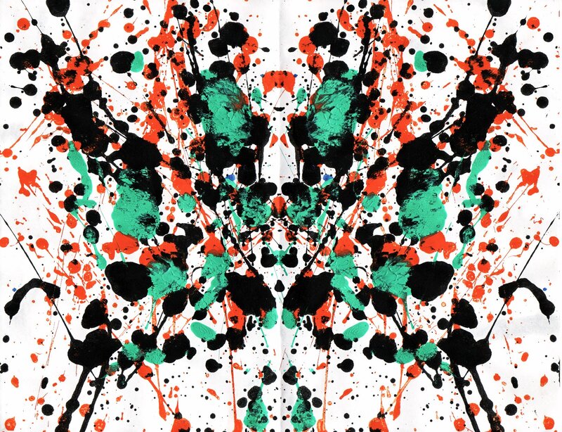 Abstract Paint Splatter — White