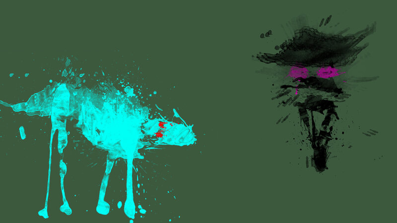 Abstract Paint Splatters — Green
