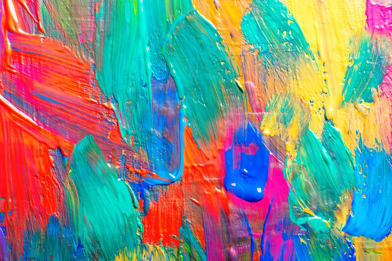 Abstract Paint Strokes — Blue