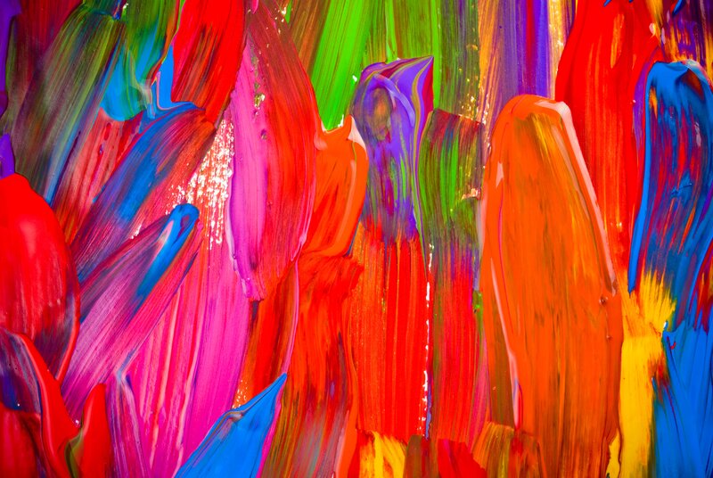 Abstract Paint Strokes — Red