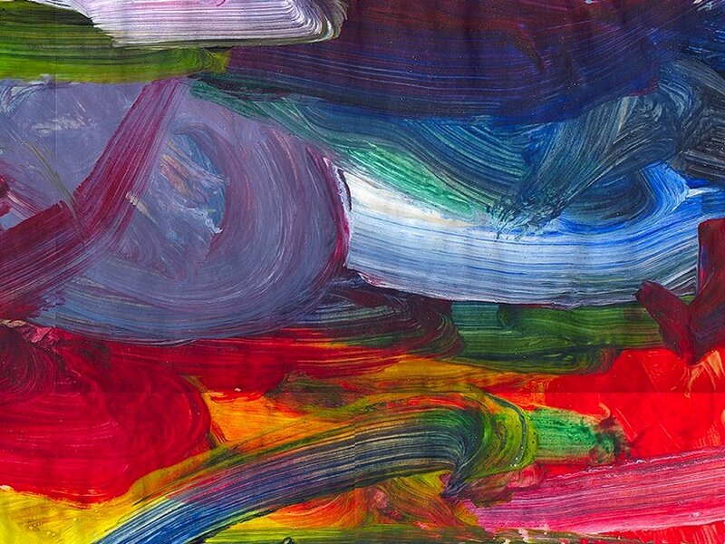 Abstract Paint Strokes — Red, Vibrant