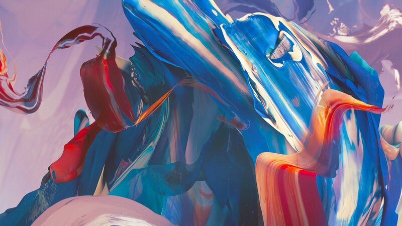 Abstract Paint Swirls — Blue, Dynamic