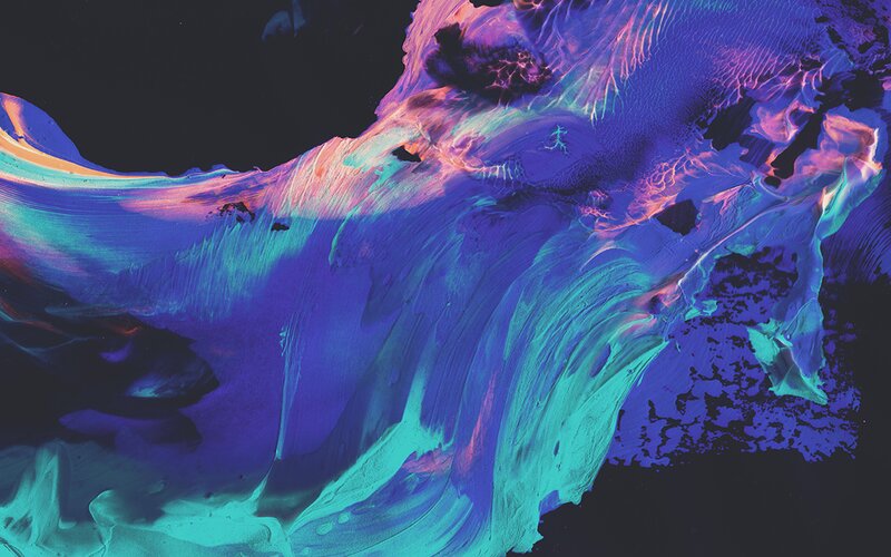 Abstract Paint Swirls — Blue
