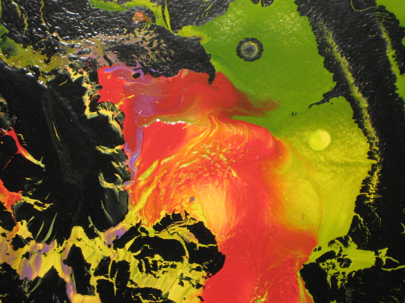 Abstract Paint Swirls — Red