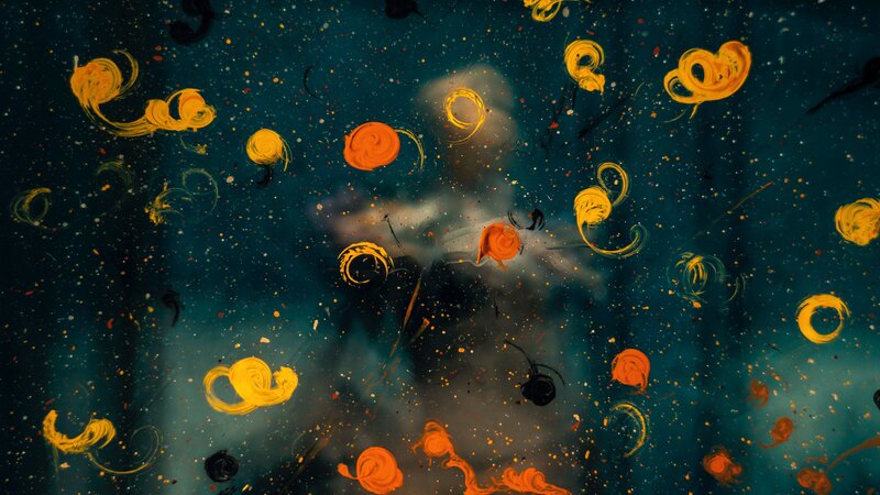 Abstract Paint Swirls — Yellow, Dreamy