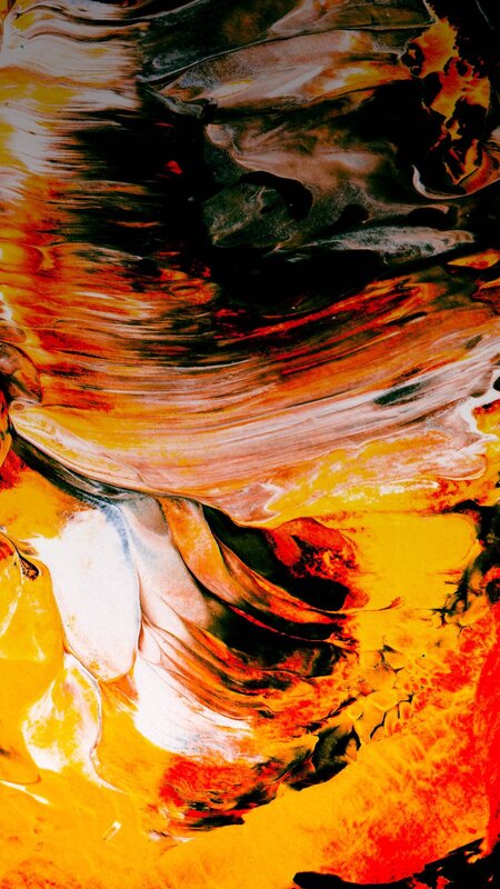 Abstract Paint Swirls — Yellow, Dynamic