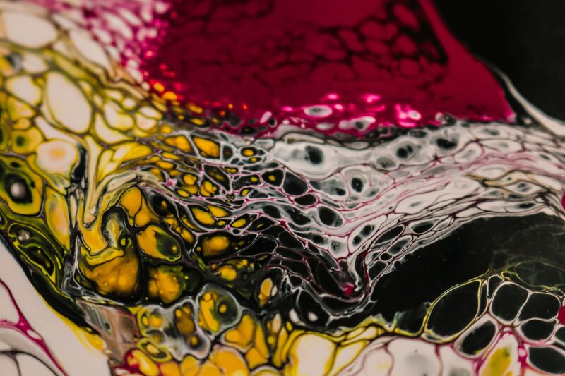 Abstract Paint Swirls — Yellow