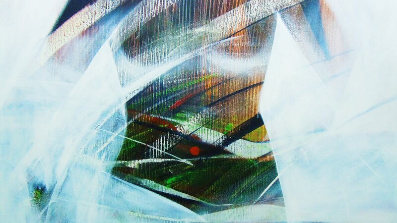 Abstract Painted Composition — White