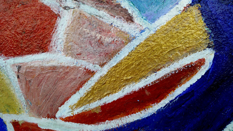 Abstract Painted Shapes — Red