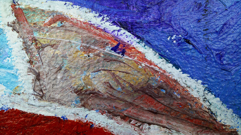 Abstract Painted Surface — Blue, Textured