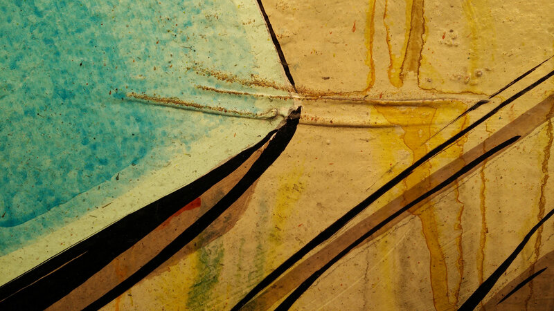 Abstract Painted Surface — Blue