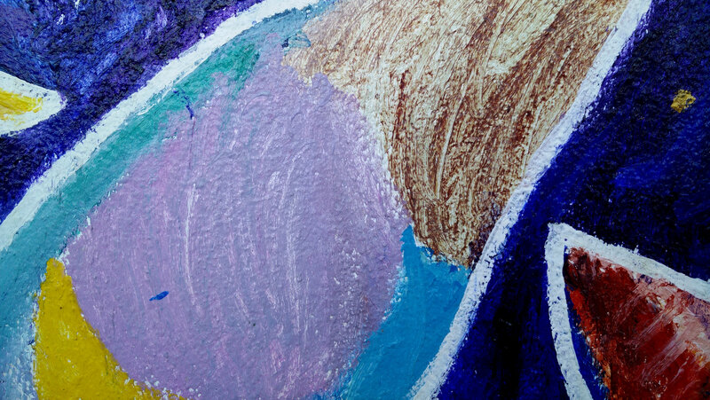 Abstract Painted Surface — Purple, Vibrant