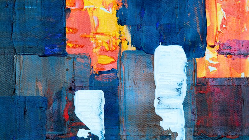 Abstract Painting — Blue, Vibrant