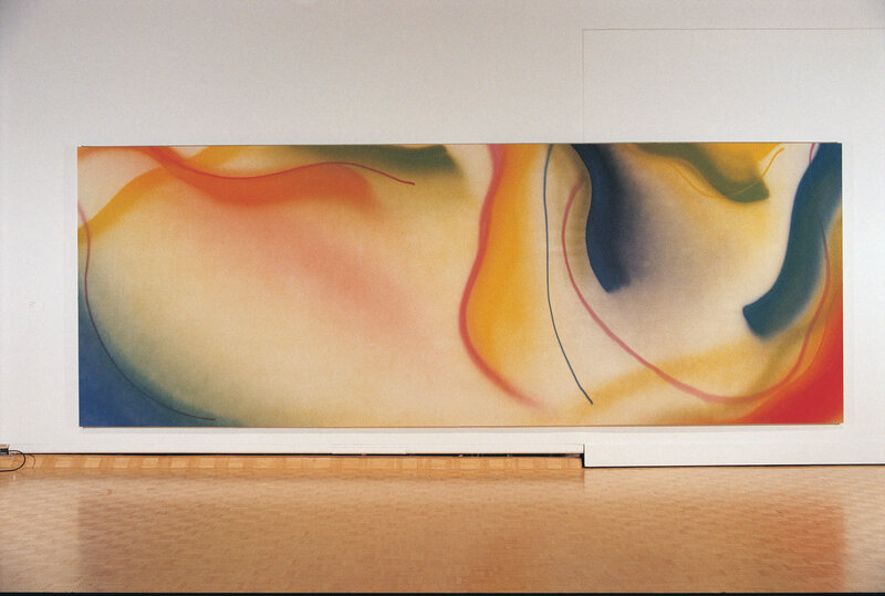 Abstract painting in gallery