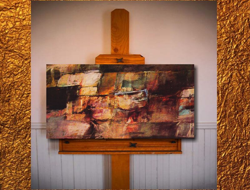 Abstract Painting on Easel