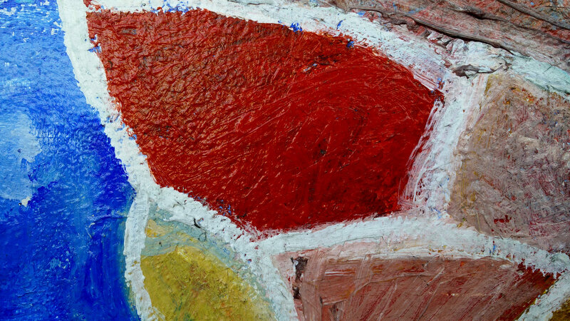 Abstract Painting — Red, Textured