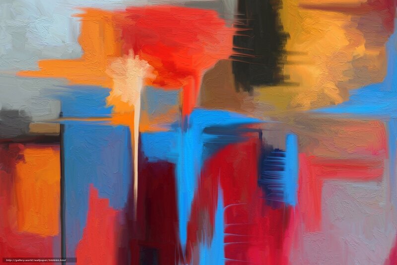 Abstract Painting with Bold Colors