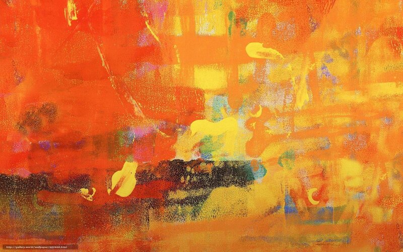 Abstract Painting with Warm Colors