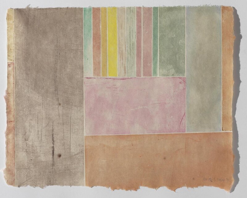 Abstract paper collage with color blocks