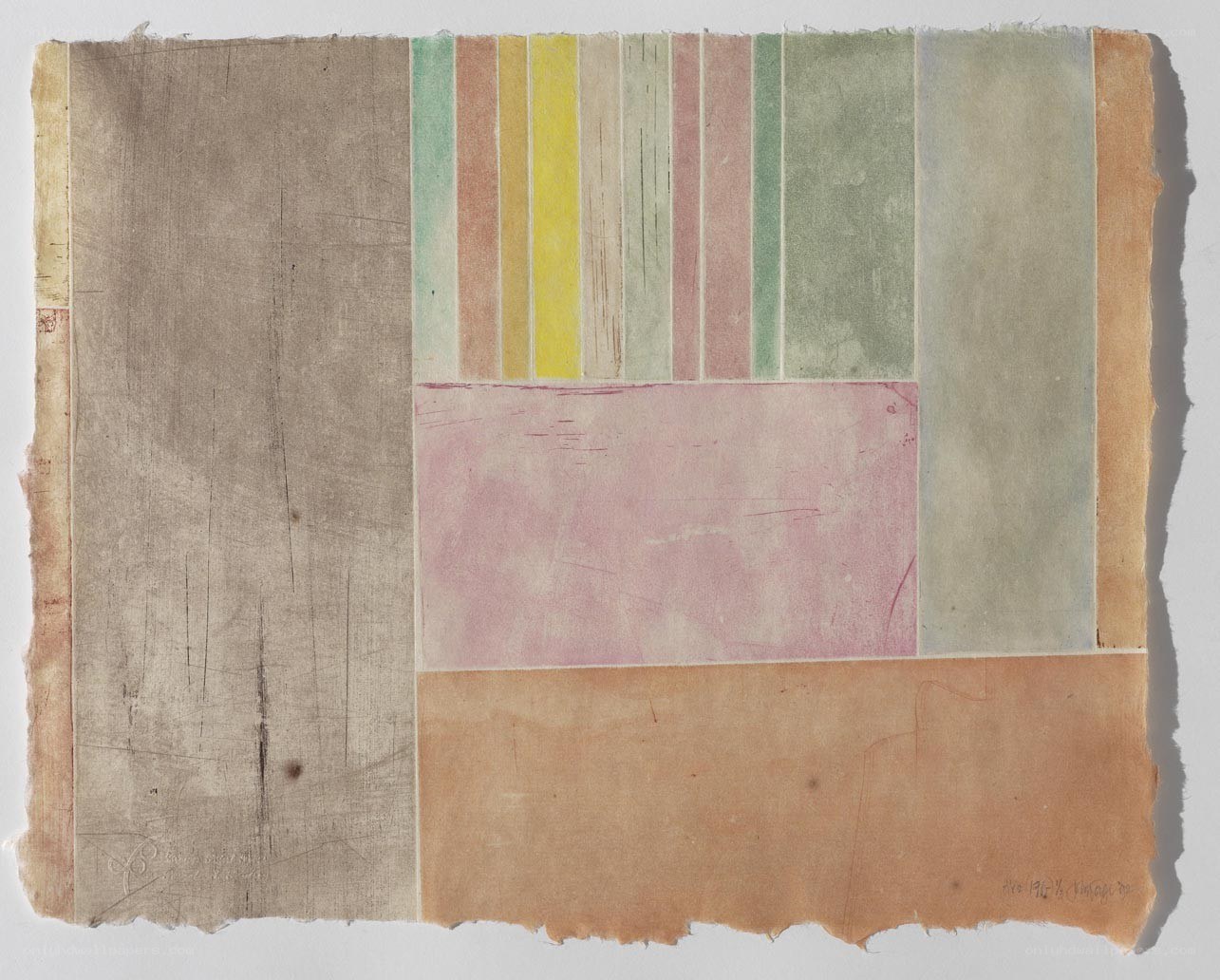 Abstract paper collage with color blocks