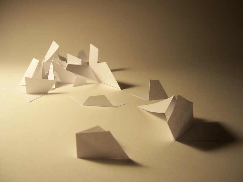 Abstract paper sculptures