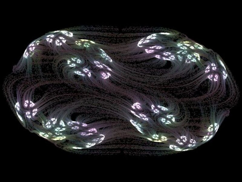 Abstract particle flow visualization