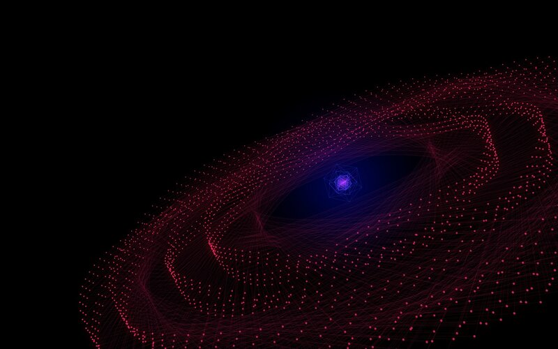 Abstract Particle Network — Purple