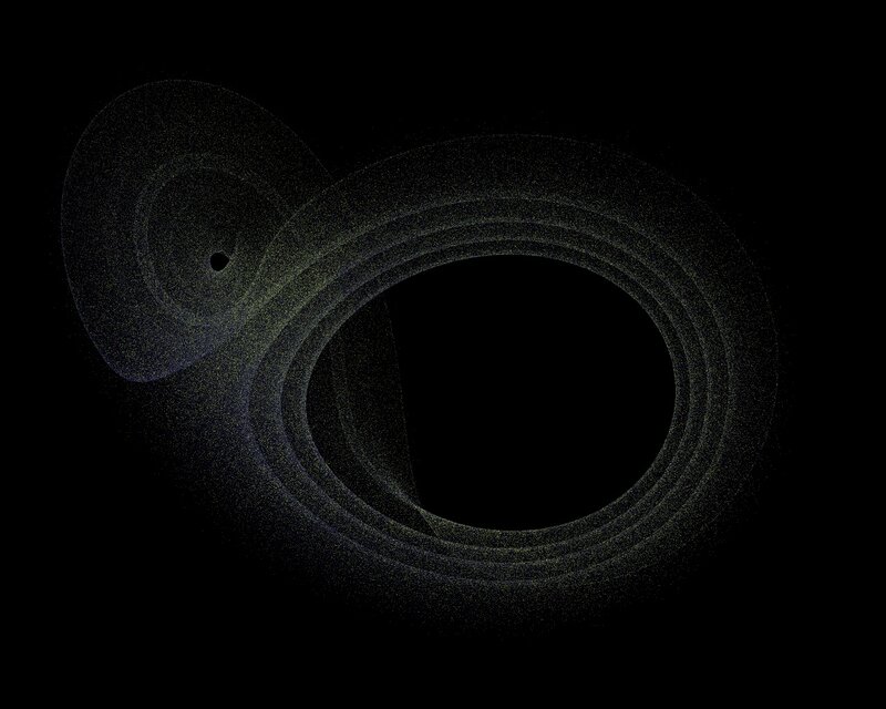 abstract particle swirl