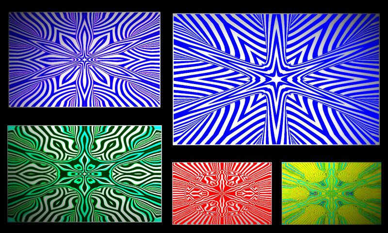 Abstract Pattern Collage — Blue